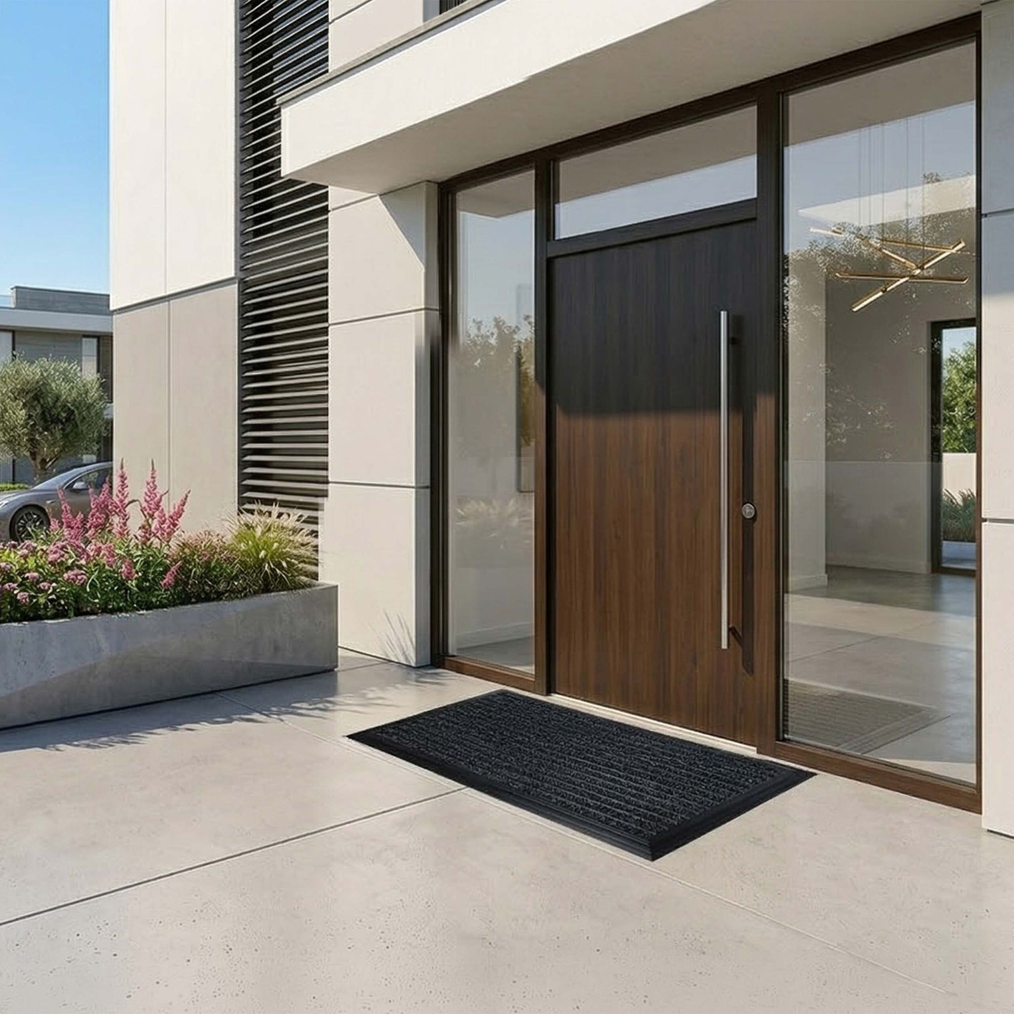 Fussmatte Aluminium Schwarz von Relaxdays