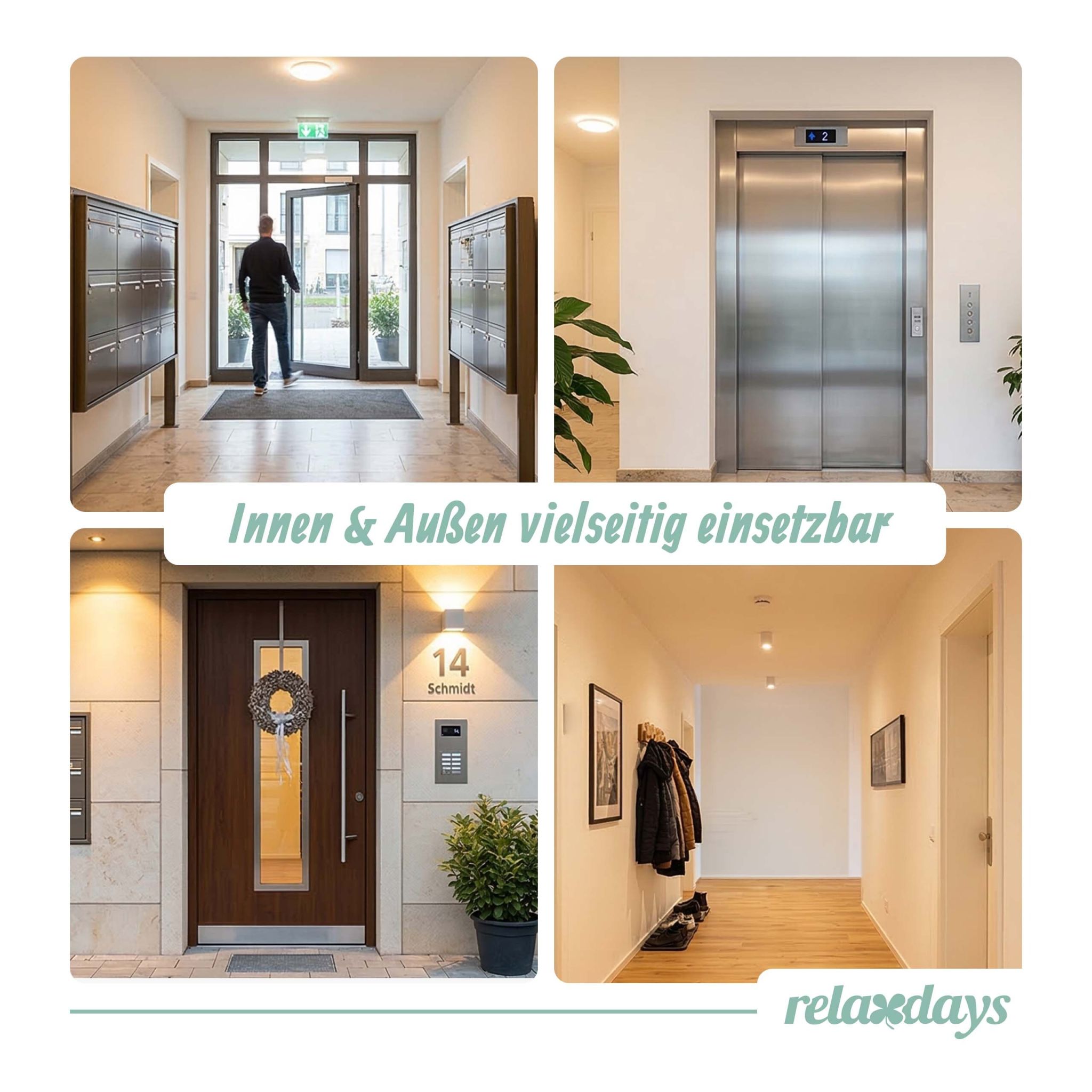 Fussmatte Aluminium Schwarz von Relaxdays