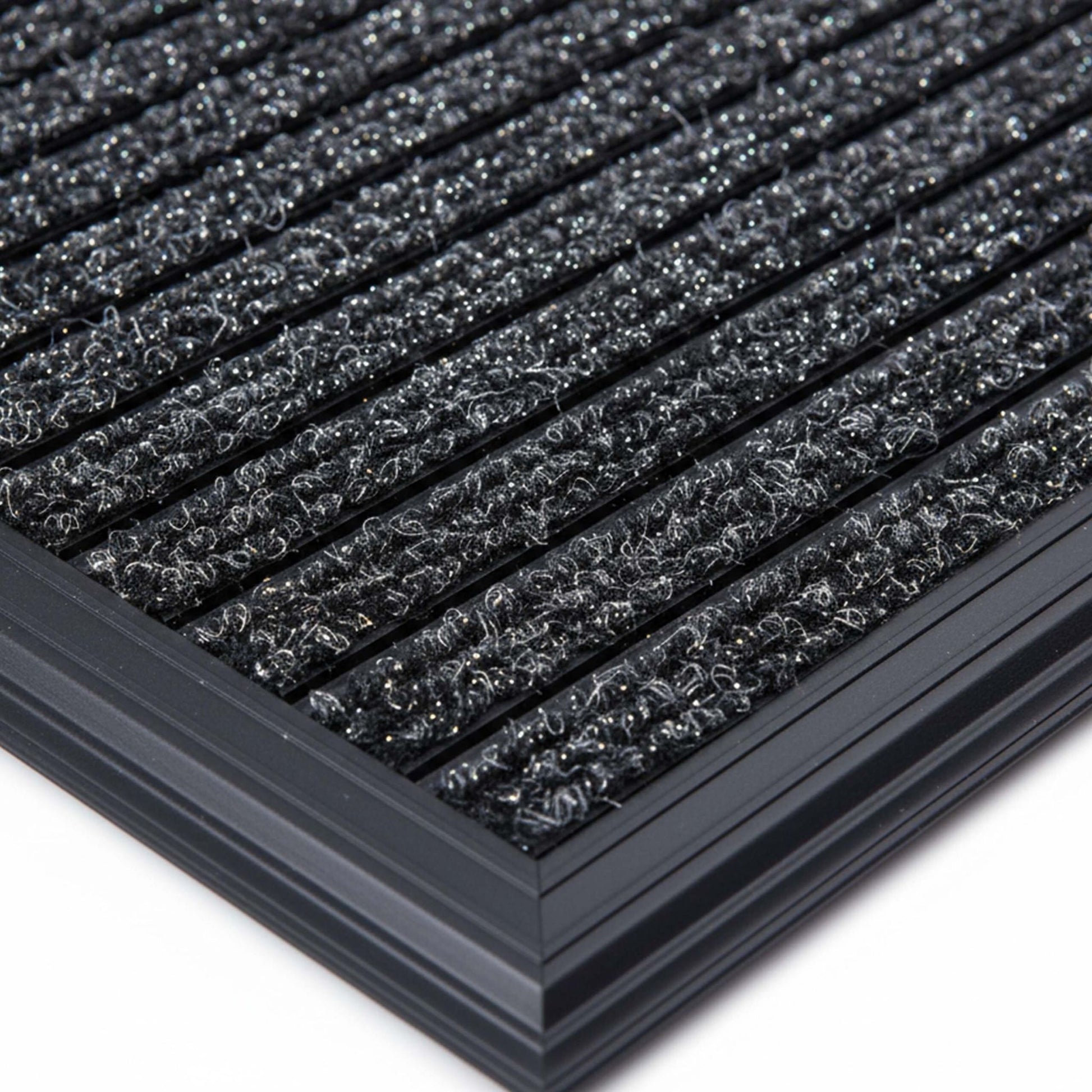 Fussmatte Aluminium Schwarz von Relaxdays
