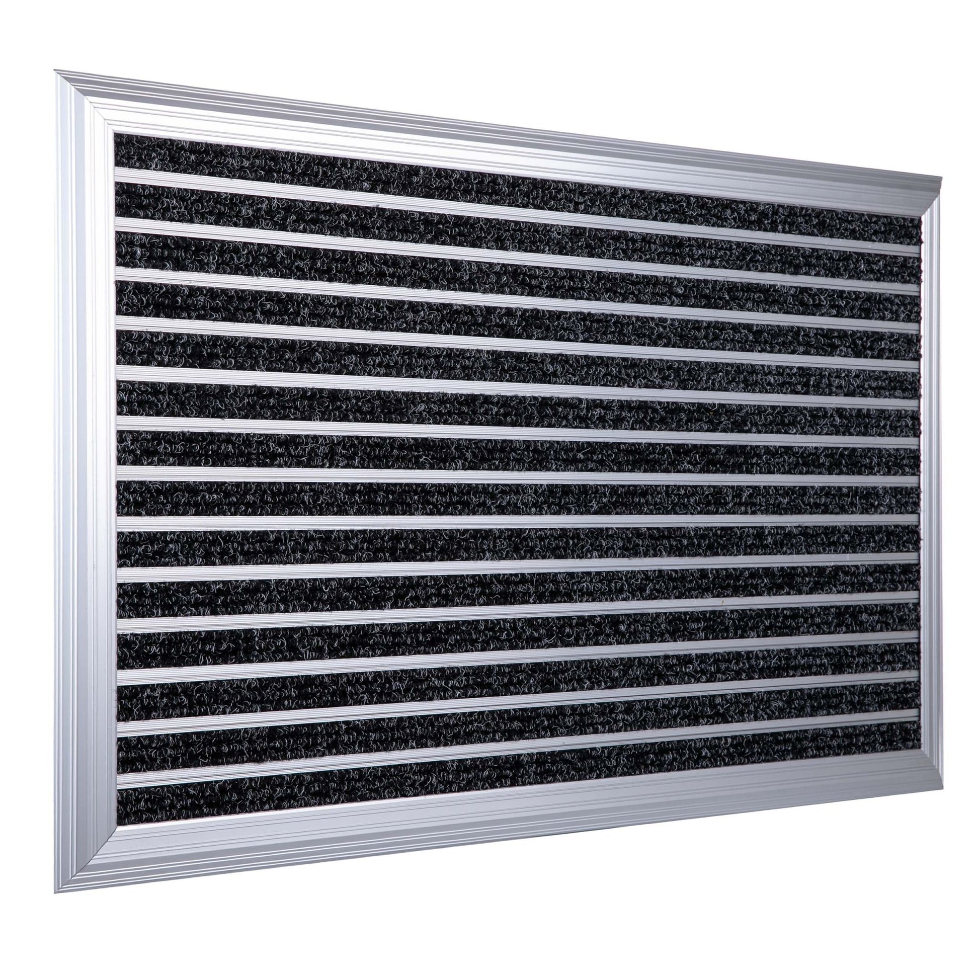 Fussmatte Aluminium Schwarz-Silber von Relaxdays