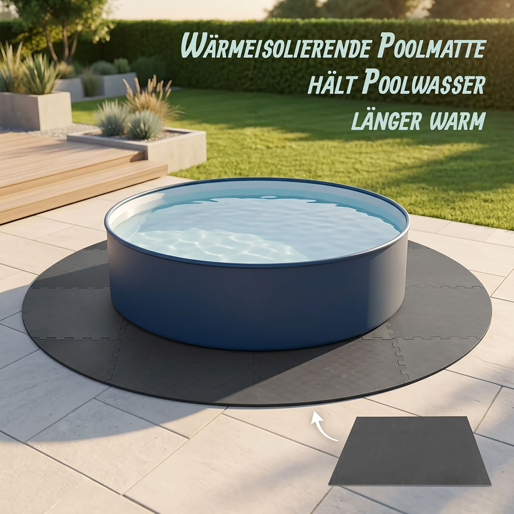Pool Unterlagen Schaumstoff Schwarz von Relaxdays