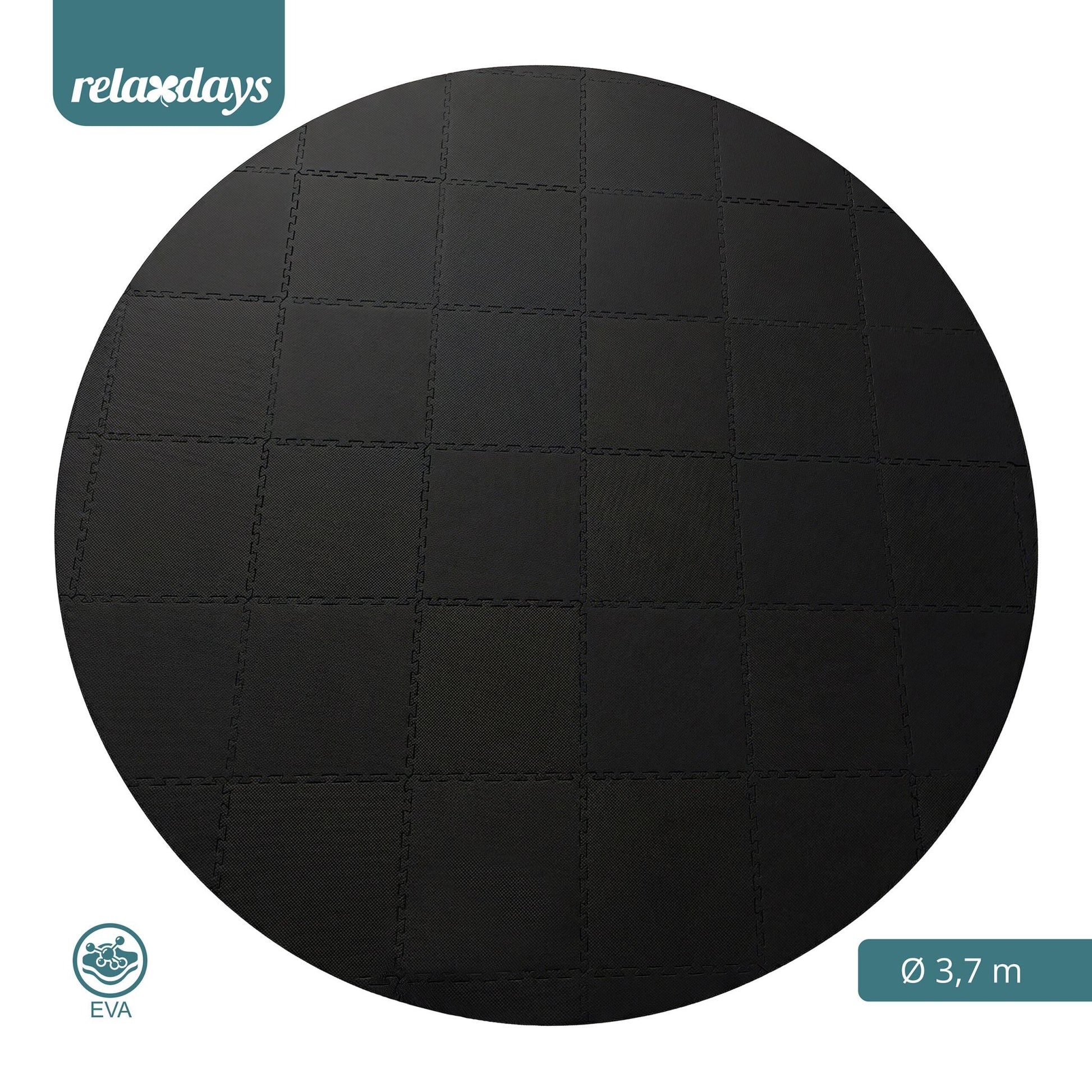 Pool Unterlagen Schaumstoff Schwarz von Relaxdays