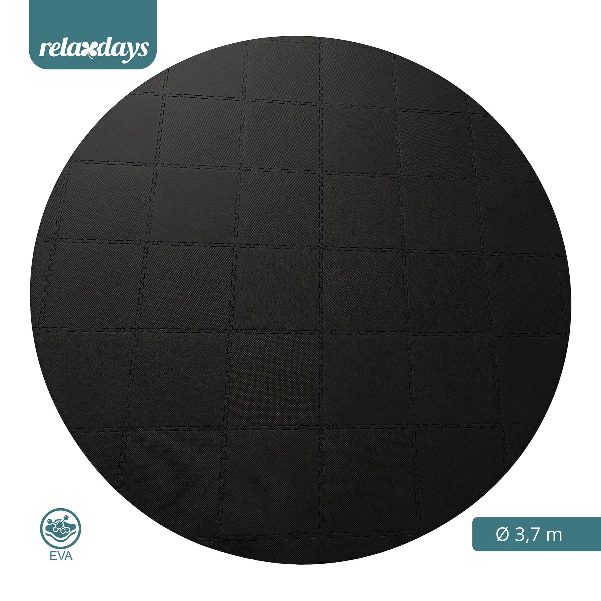 Pool Unterlagen Schaumstoff Schwarz von Relaxdays