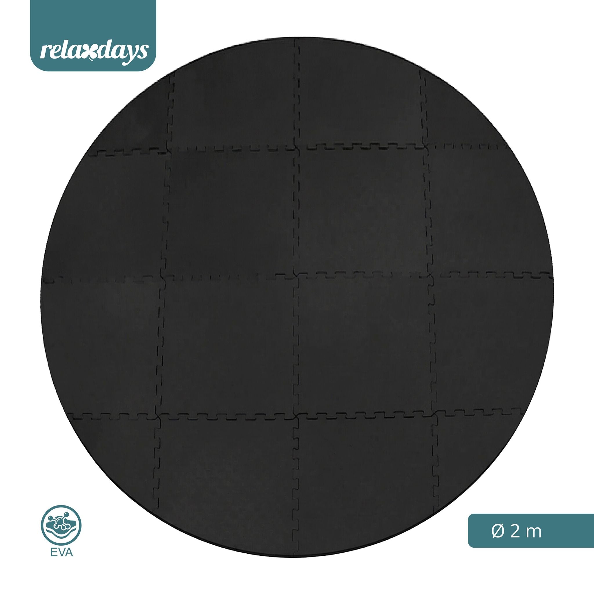 Pool Unterlagen Schaumstoff Schwarz von Relaxdays