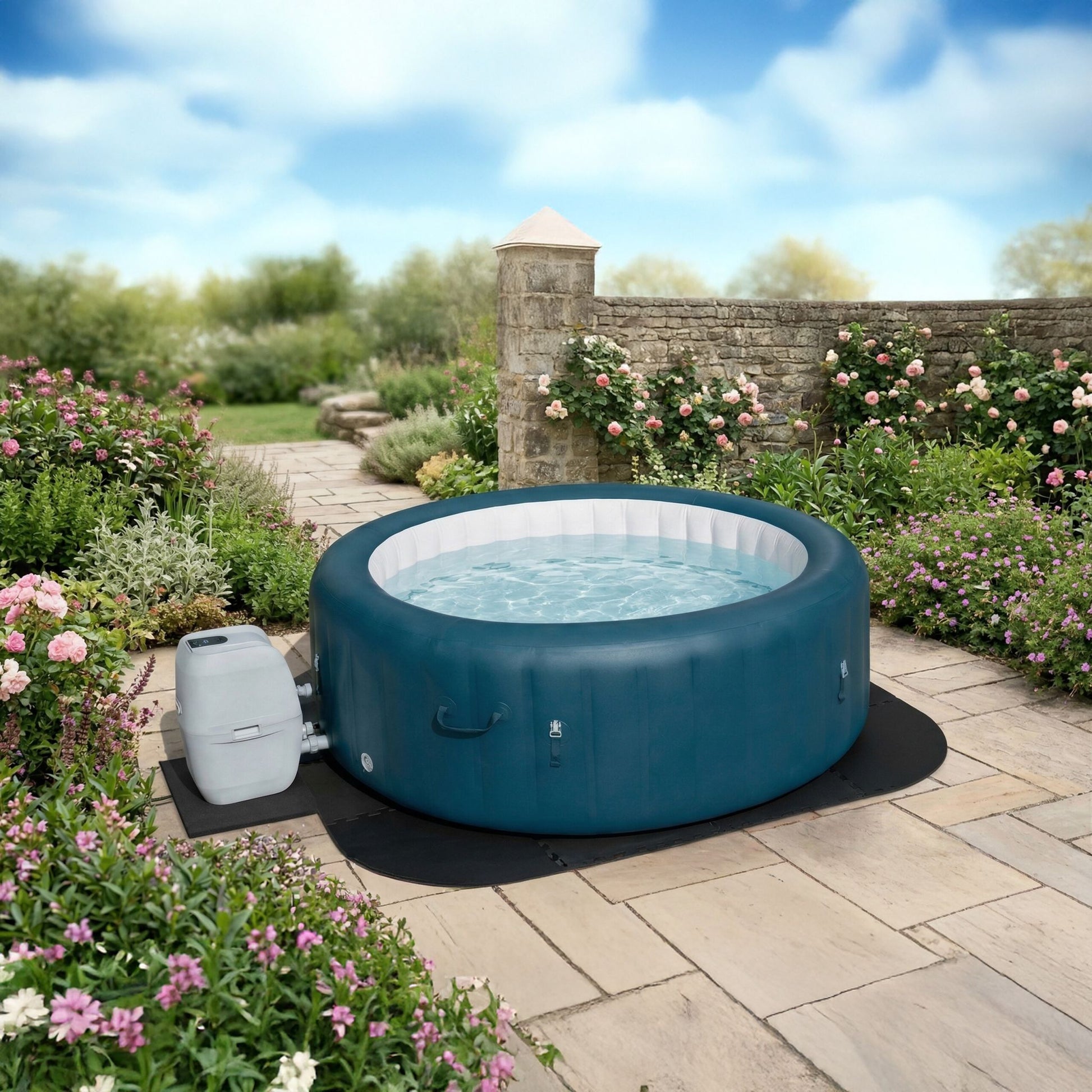 Pool Unterlagen Schaumstoff Schwarz von Relaxdays