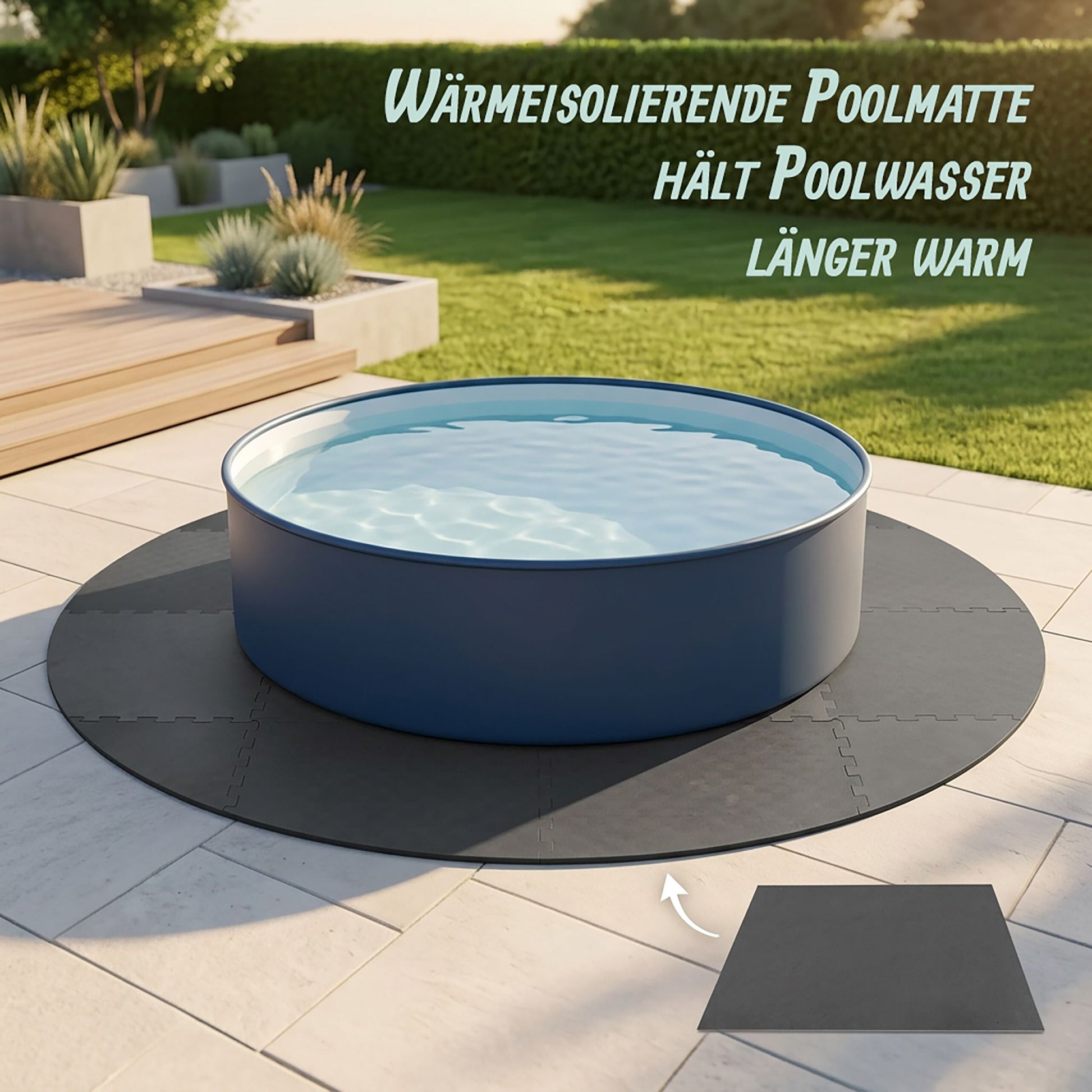 Pool Unterlagen Schaumstoff Schwarz von Relaxdays