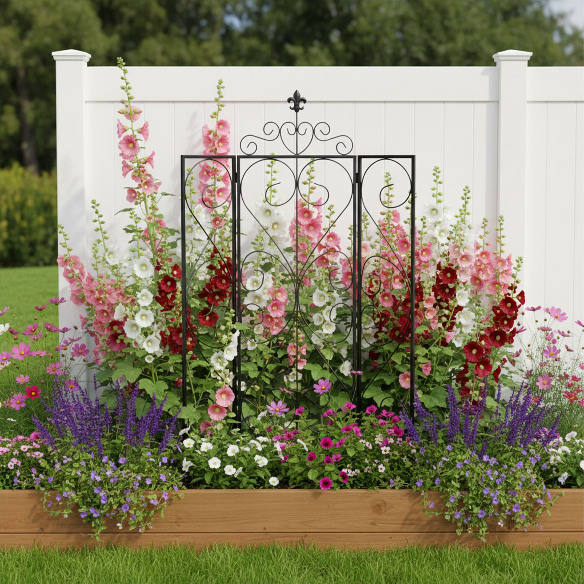 Rankgitter variabel 2er-Set Schwarz von Relaxdays