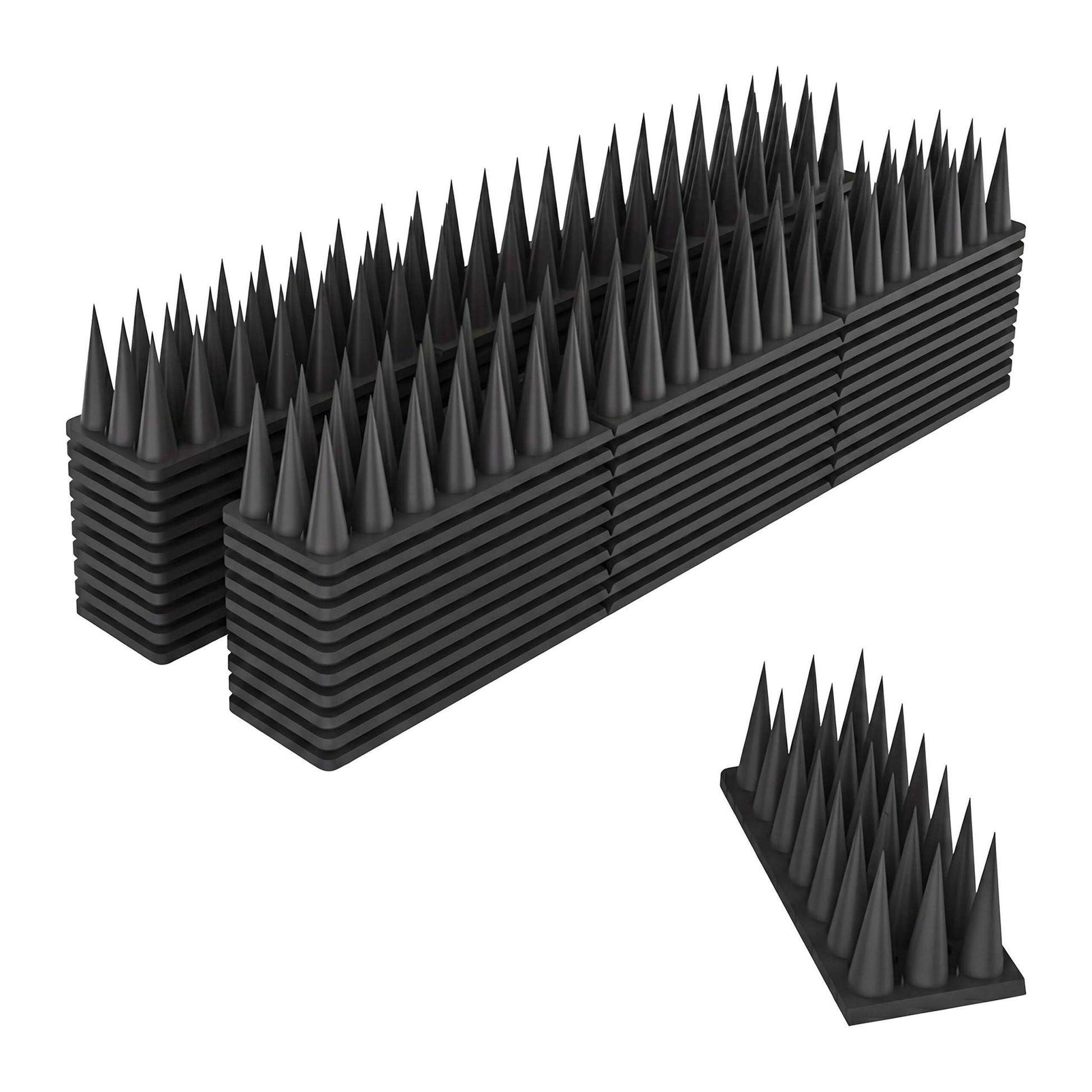 Vogelabwehr Spikes 20er-Set Schwarz von Relaxdays