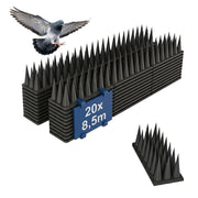 Vogelabwehr Spikes 20er-Set Schwarz von Relaxdays