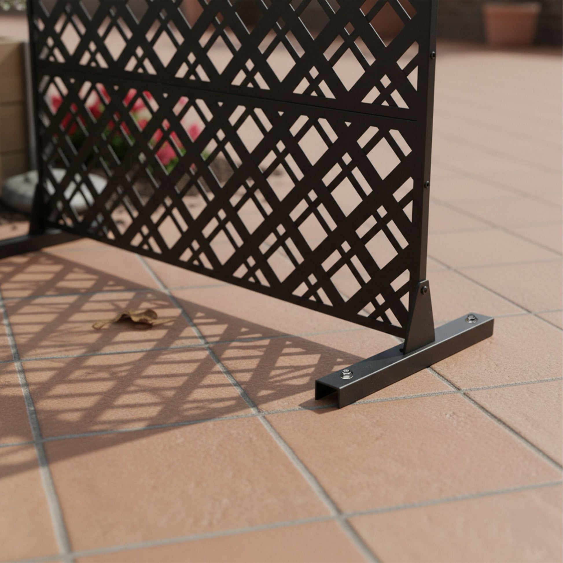 Sichtschutz für Garten Rautenmotiv Schwarz von Relaxdays