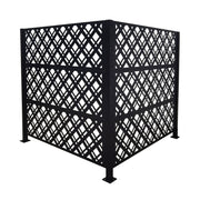 Mülltonnenverkleidung 120cm Höhe Schwarz von Relaxdays