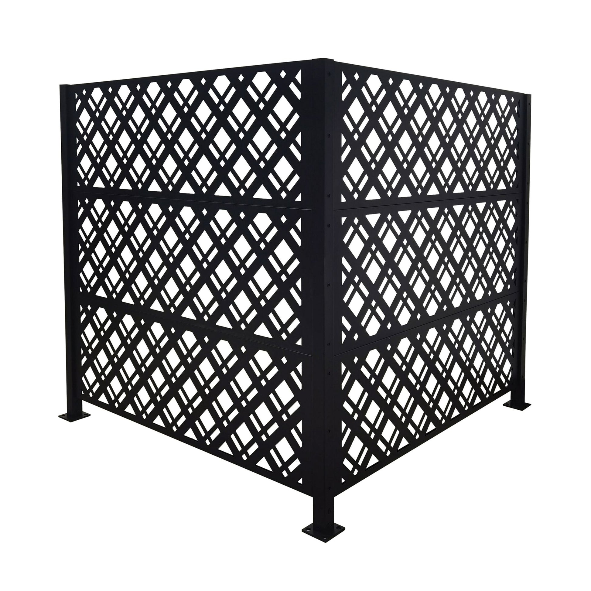 Mülltonnenverkleidung 120cm Höhe Schwarz von Relaxdays
