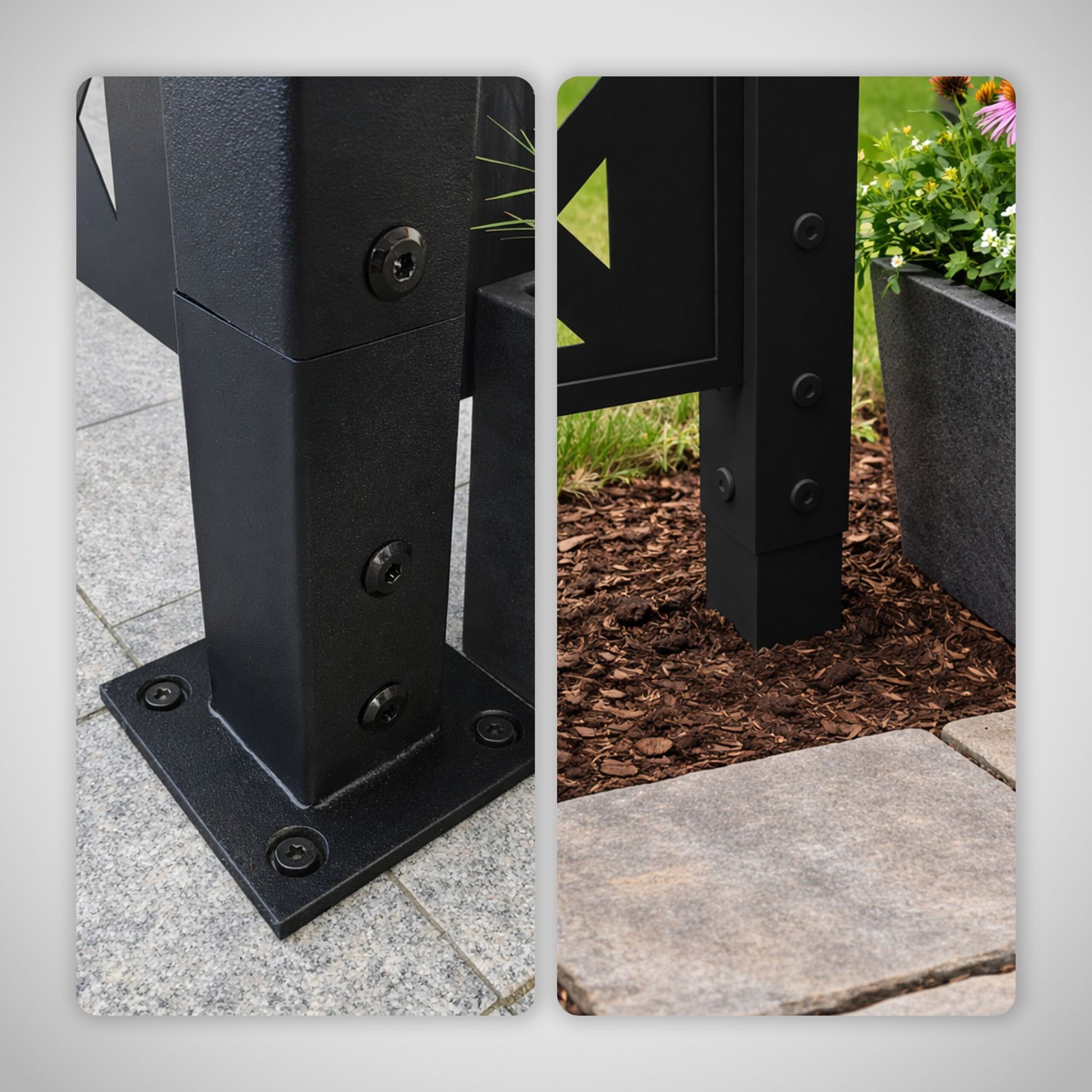 Mülltonnenverkleidung 120cm Höhe Schwarz von Relaxdays