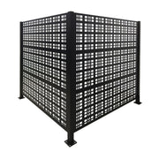 Mülltonnenverkleidung 120cm Höhe Schwarz von Relaxdays