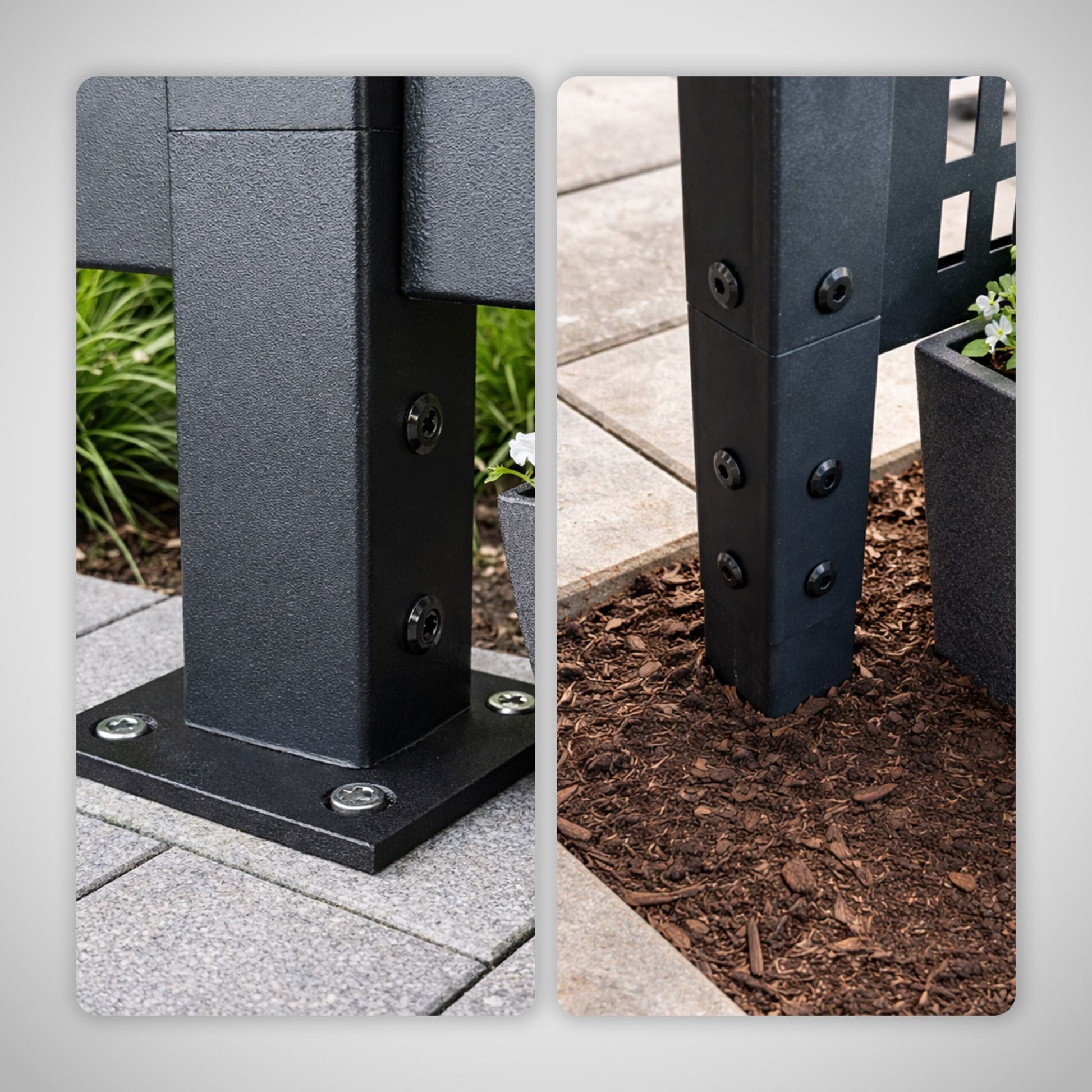 Mülltonnenverkleidung 120cm Höhe Schwarz von Relaxdays