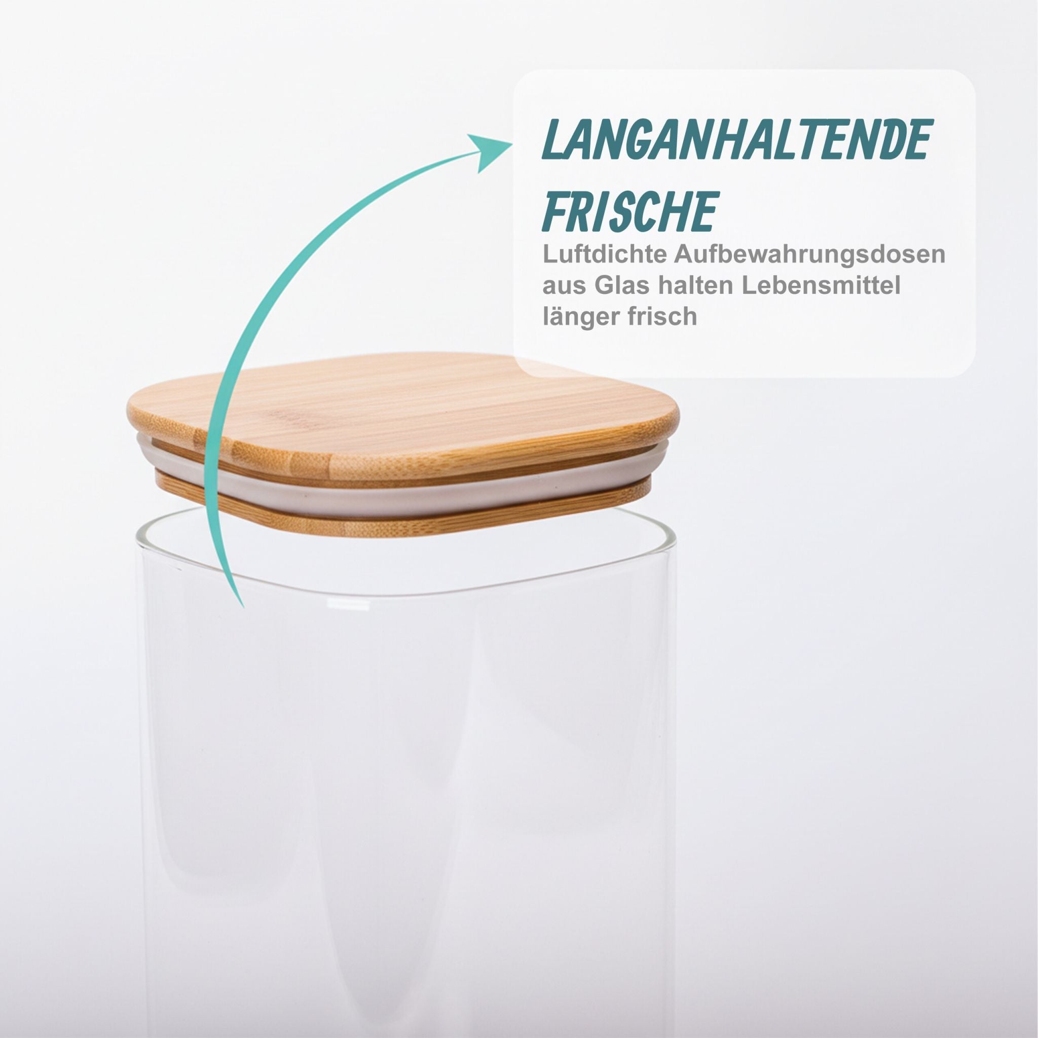 Vorratsgläser mit Deckel 1500ml 3er-Set Transparent
