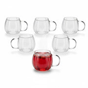 Gläser mit Henkel 6er-Set Transparent von Relaxdays