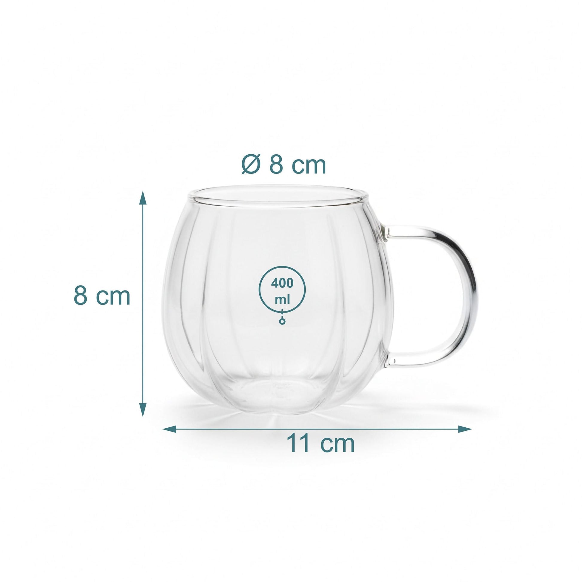 Gläser mit Henkel 6er-Set Transparent von Relaxdays