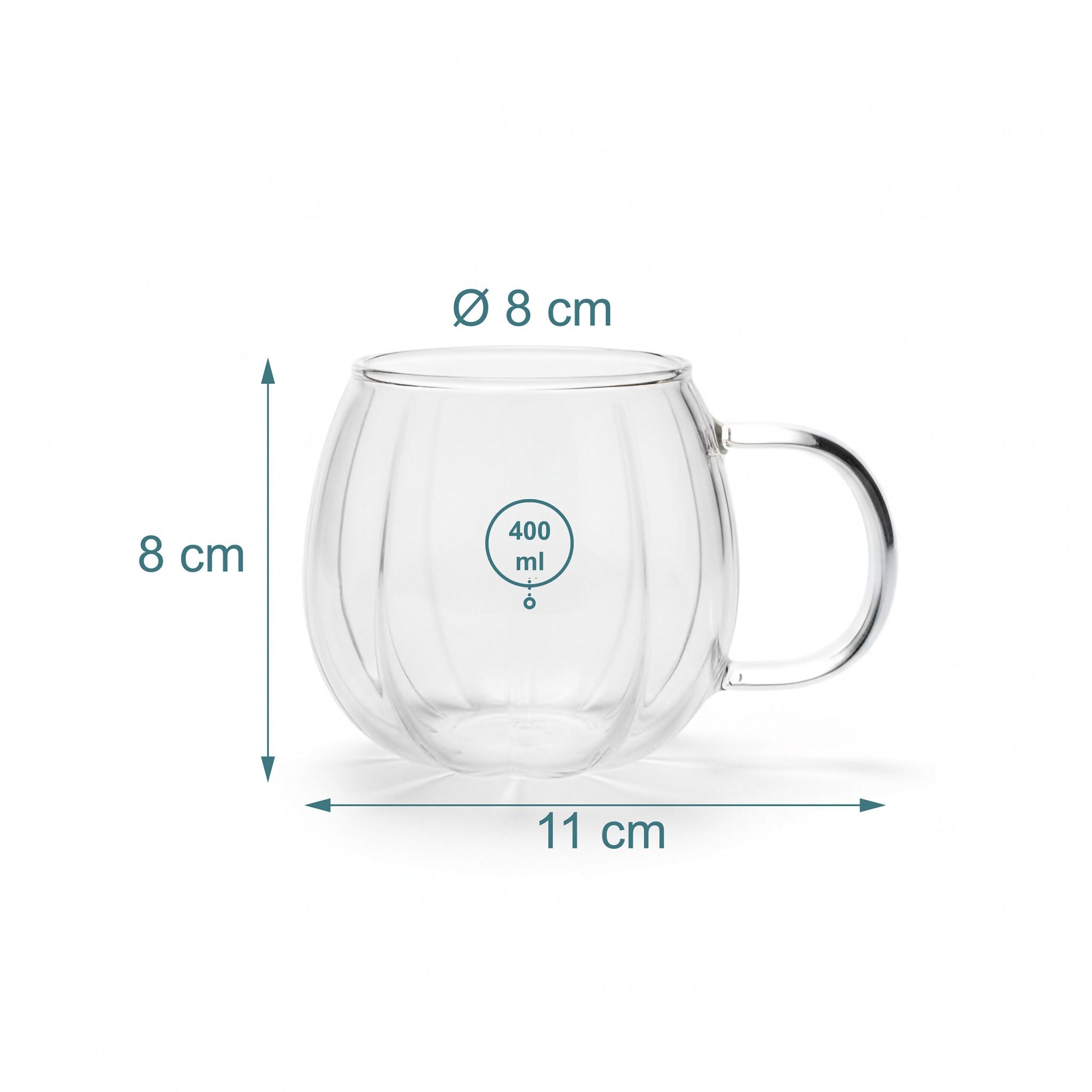 Gläser mit Henkel 6er-Set Transparent von Relaxdays