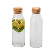Glaskaraffe Set mit Deckel Hellbraun-Transparent von Relaxdays