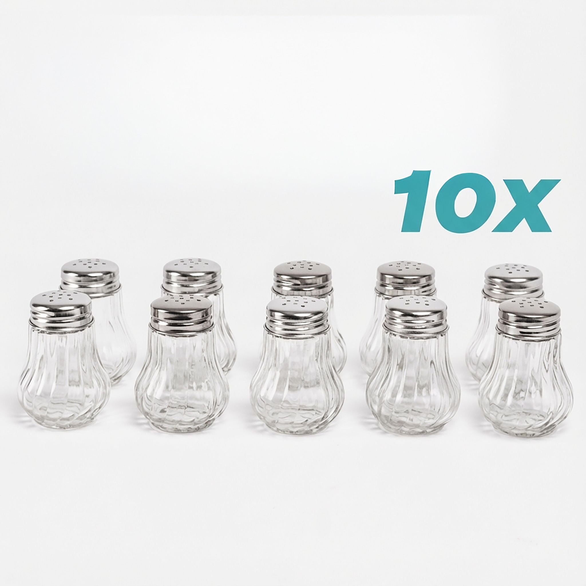 Salz- und Pfefferstreuer 10er-Set Silber-Transparent von Relaxdays