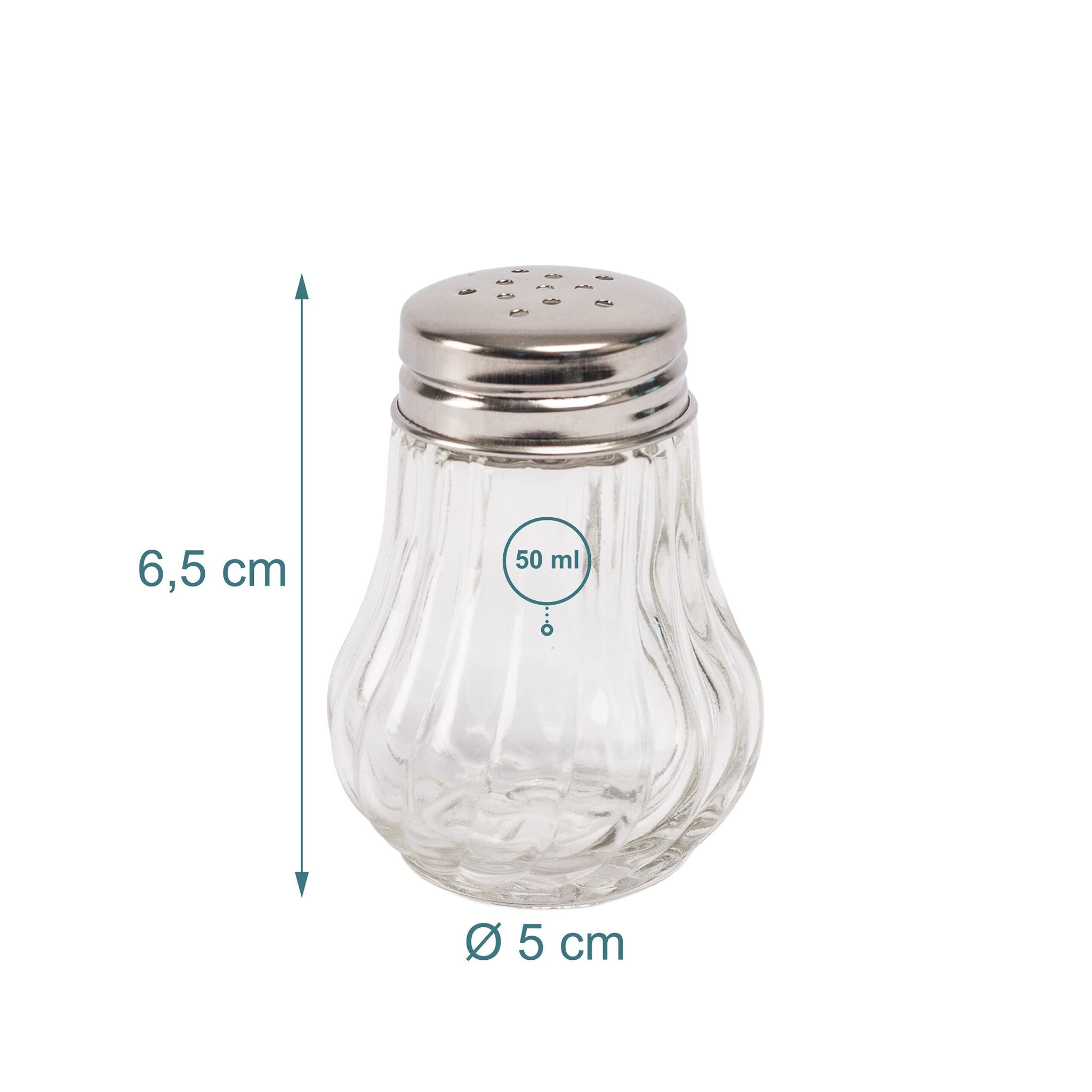 Salz- und Pfefferstreuer 10er-Set Silber-Transparent von Relaxdays