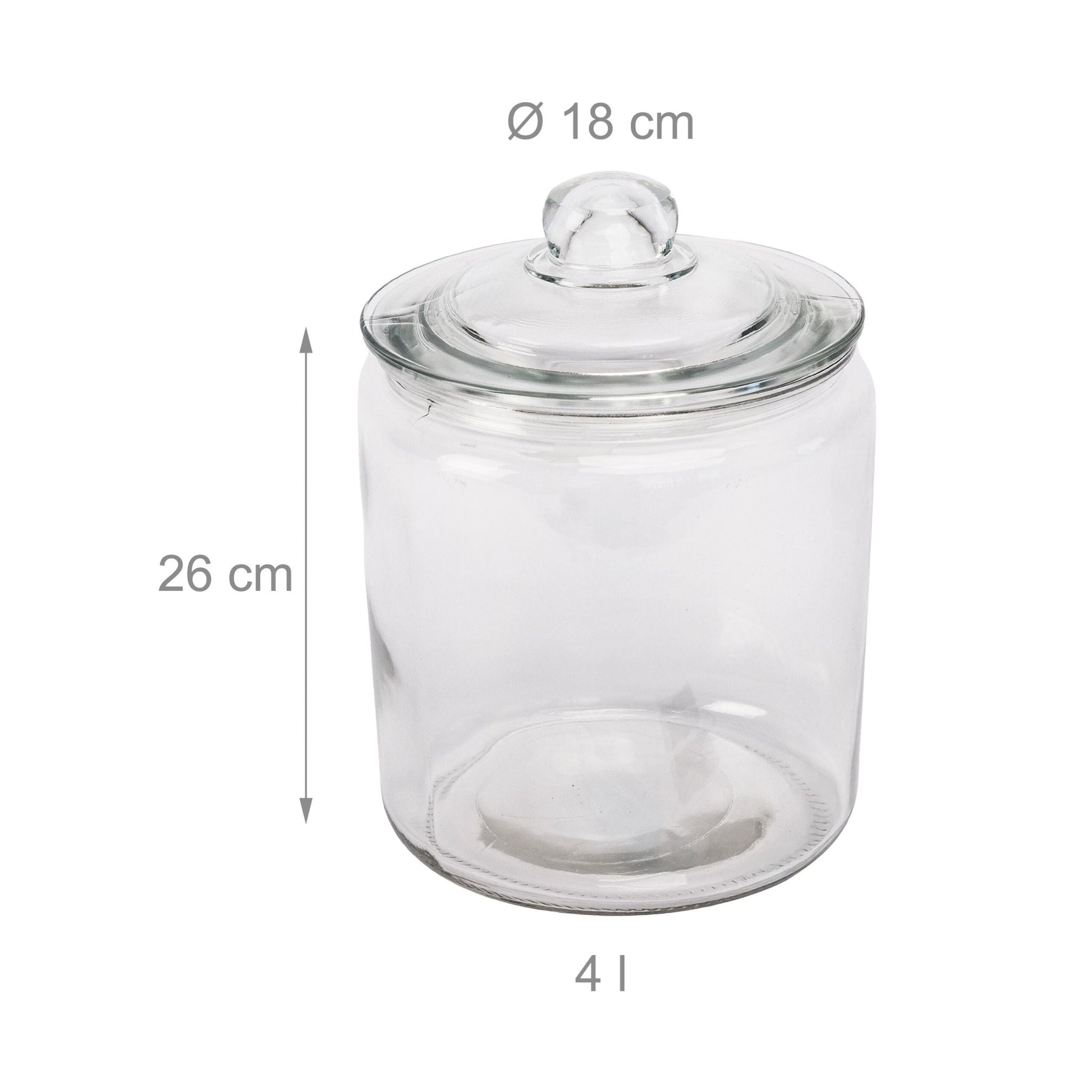 Vorratsglas mit Deckel Transparent von Relaxdays