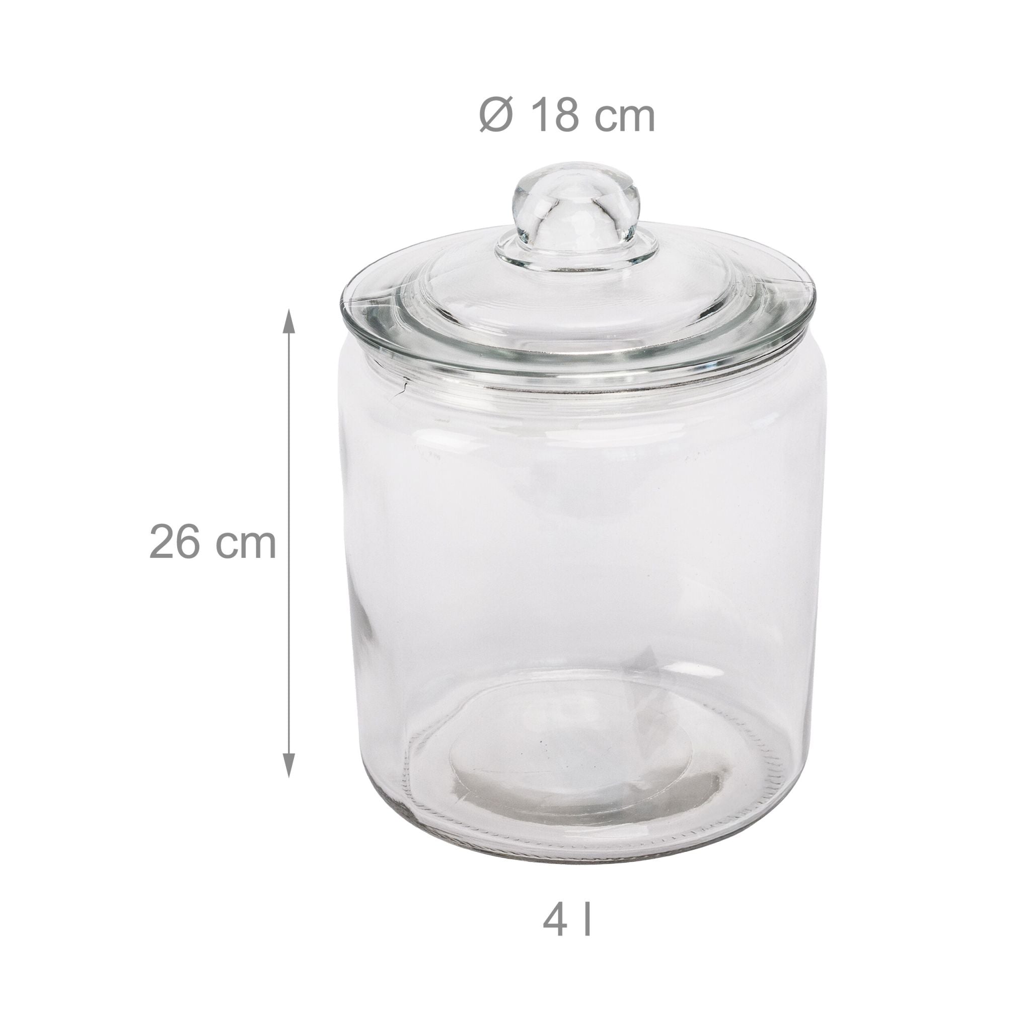 Vorratsglas mit Deckel Transparent von Relaxdays