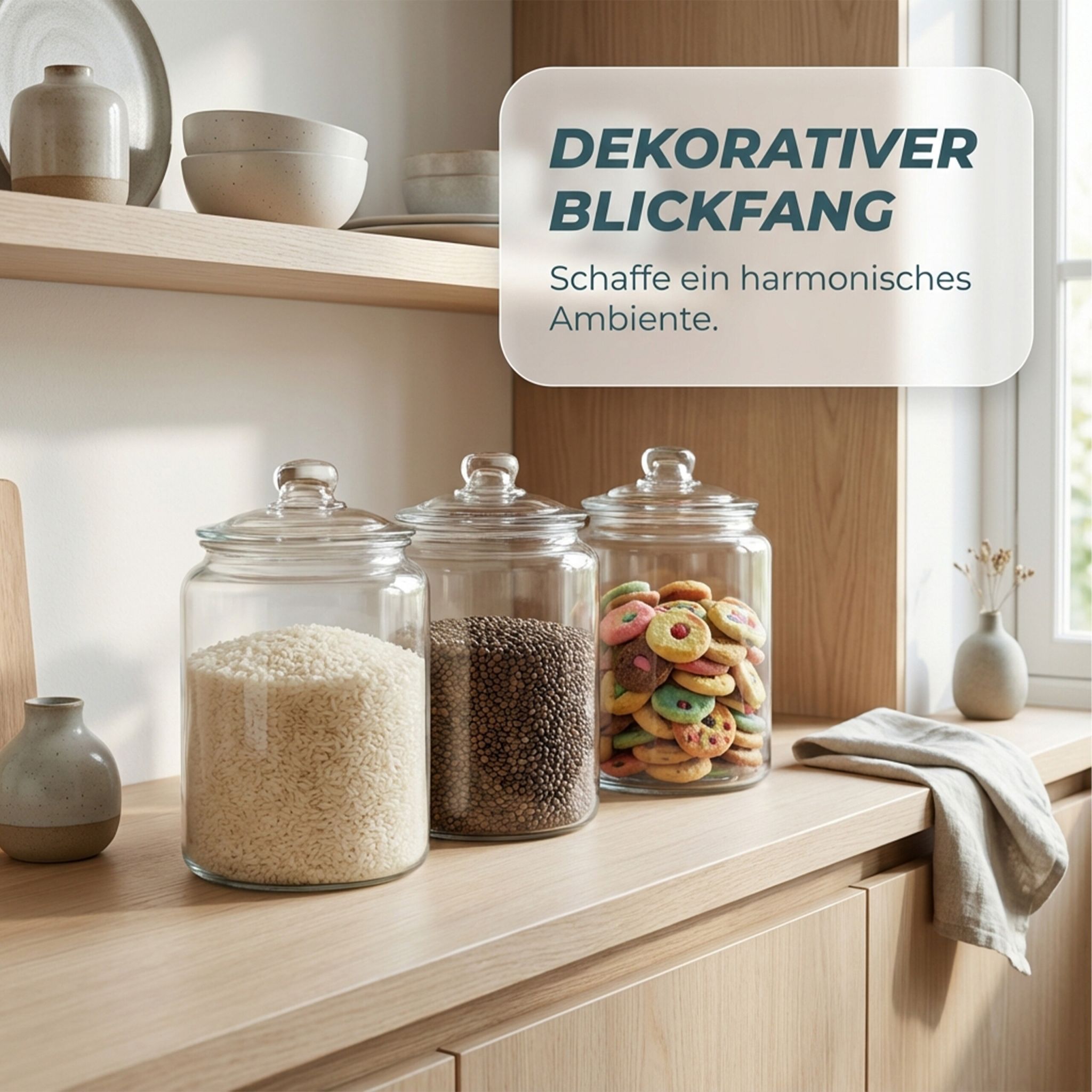 Vorratsglas mit Deckel Transparent
