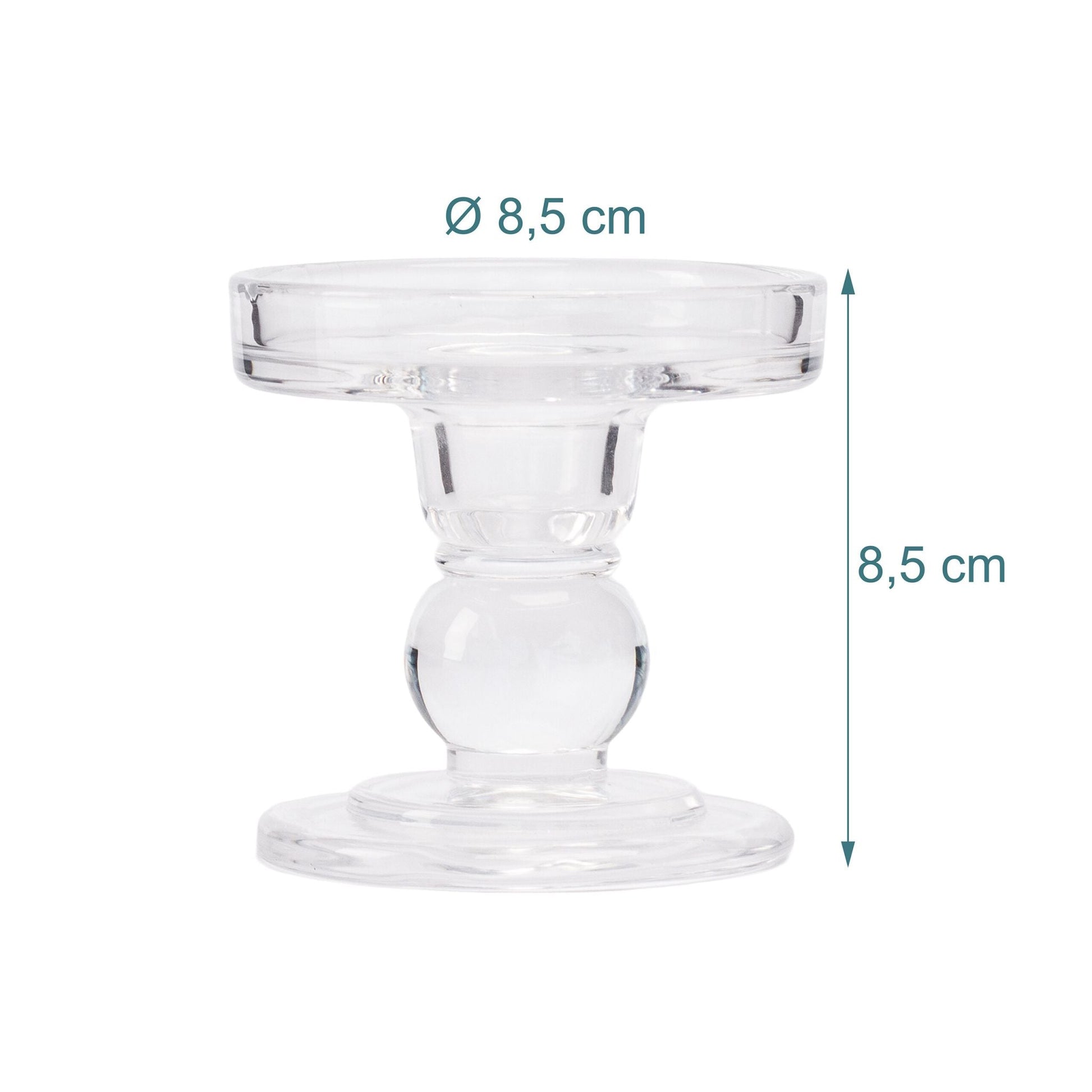 Kerzenhalter Glas 2er-Set Transparent von Relaxdays