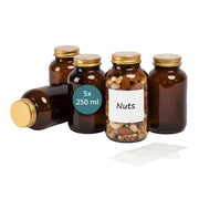 Braungläser 5er-Set 250ml Braun-Gold von Relaxdays