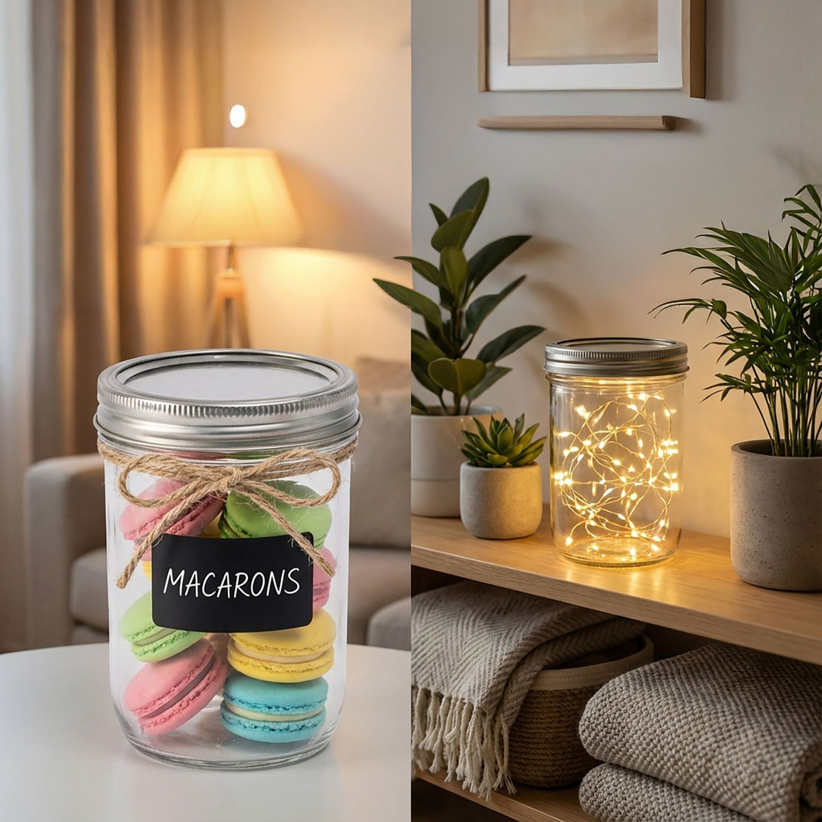 Einmachgläser mit Deckel 8er-Set Silber-Transparent von Relaxdays