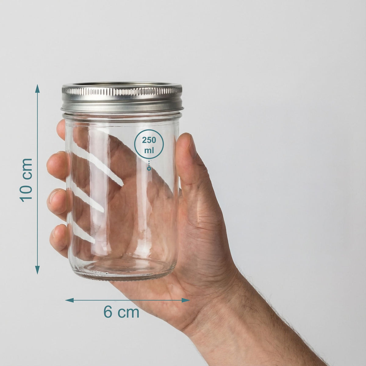 Einmachgläser mit Deckel 8er-Set Silber-Transparent von Relaxdays