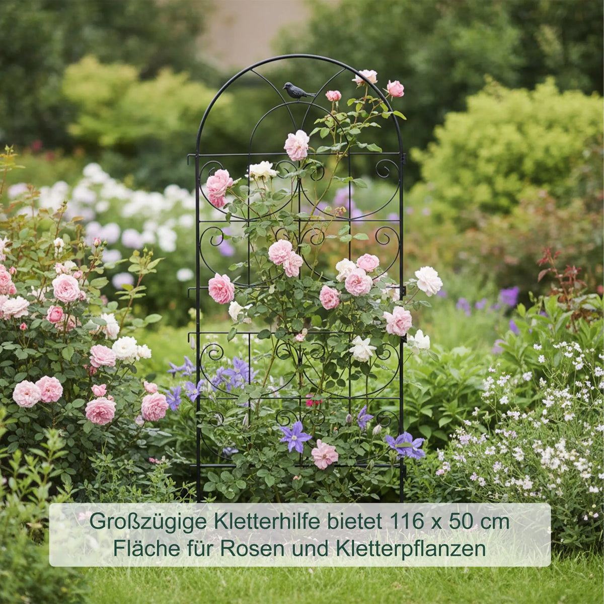 Rankgitter Vogel Set Schwarz von Relaxdays