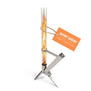 Feuerrohr Pelletfackel Edelstahl Silber-Transparent von Relaxdays