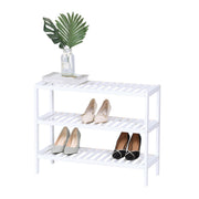 Schuhregal Bambus Weiss von Relaxdays