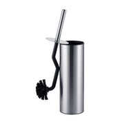 WC Bürste mit Randreiniger Schwarz-Silber