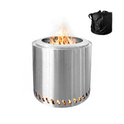 Feuerschale ohne Rauch Ø 38cm Silber von Relaxdays