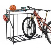 Fahrradständer Boden mit Korb Schwarz von Relaxdays