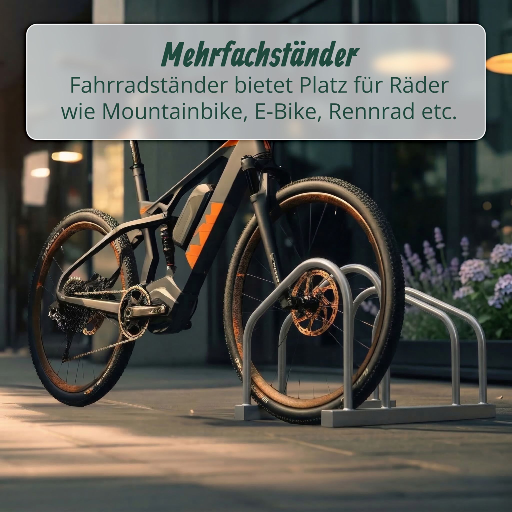 Fahrradständer für Boden und Wandmontage Silber von Relaxdays