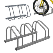 Fahrradständer für Boden und Wandmontage Silber von Relaxdays
