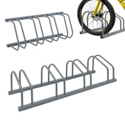 Fahrradständer für Boden und Wandmontage Silber von Relaxdays