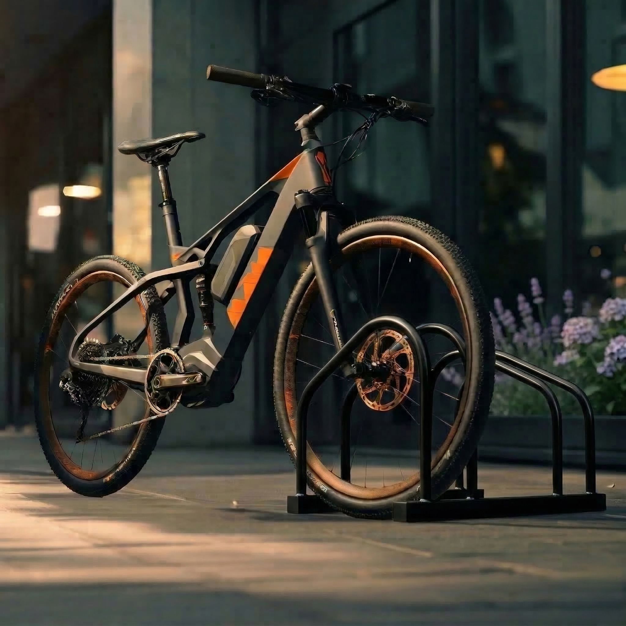 Fahrradständer für Boden und Wandmontage Schwarz von Relaxdays