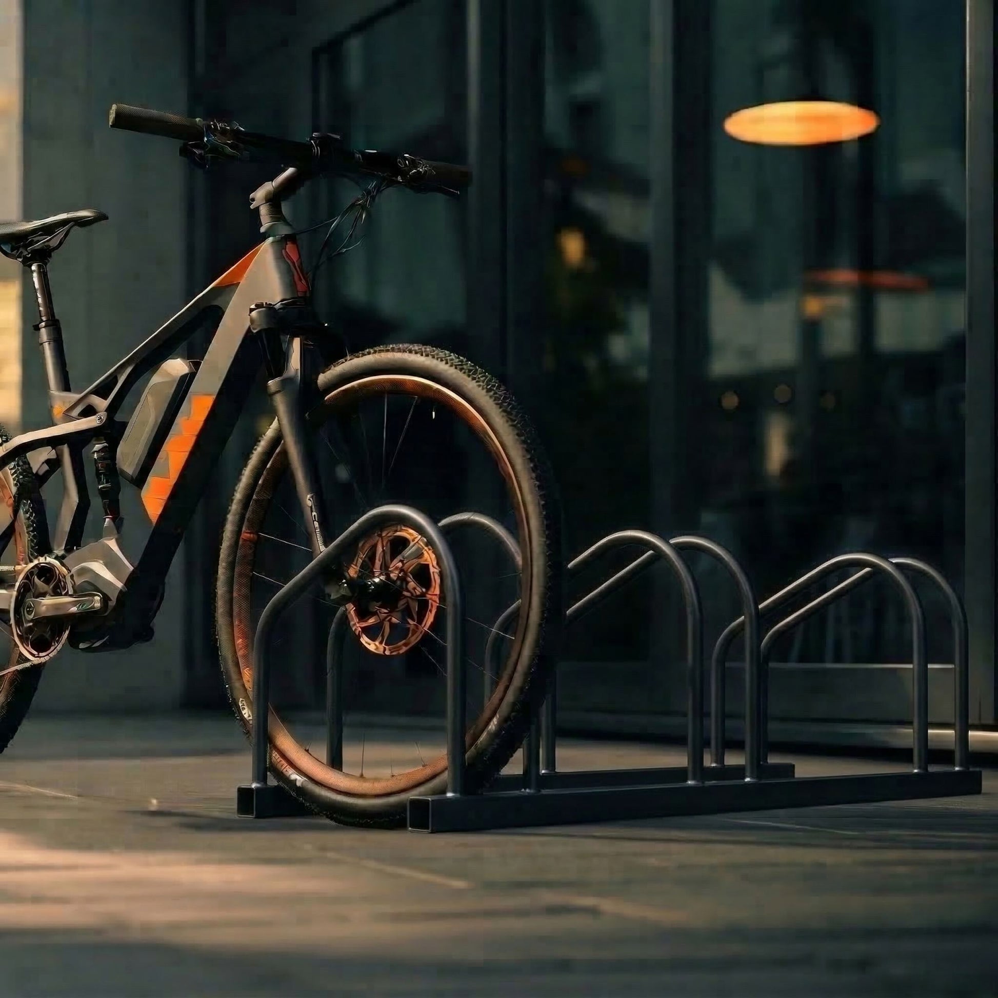 Fahrradständer für Boden und Wandmontage Schwarz von Relaxdays