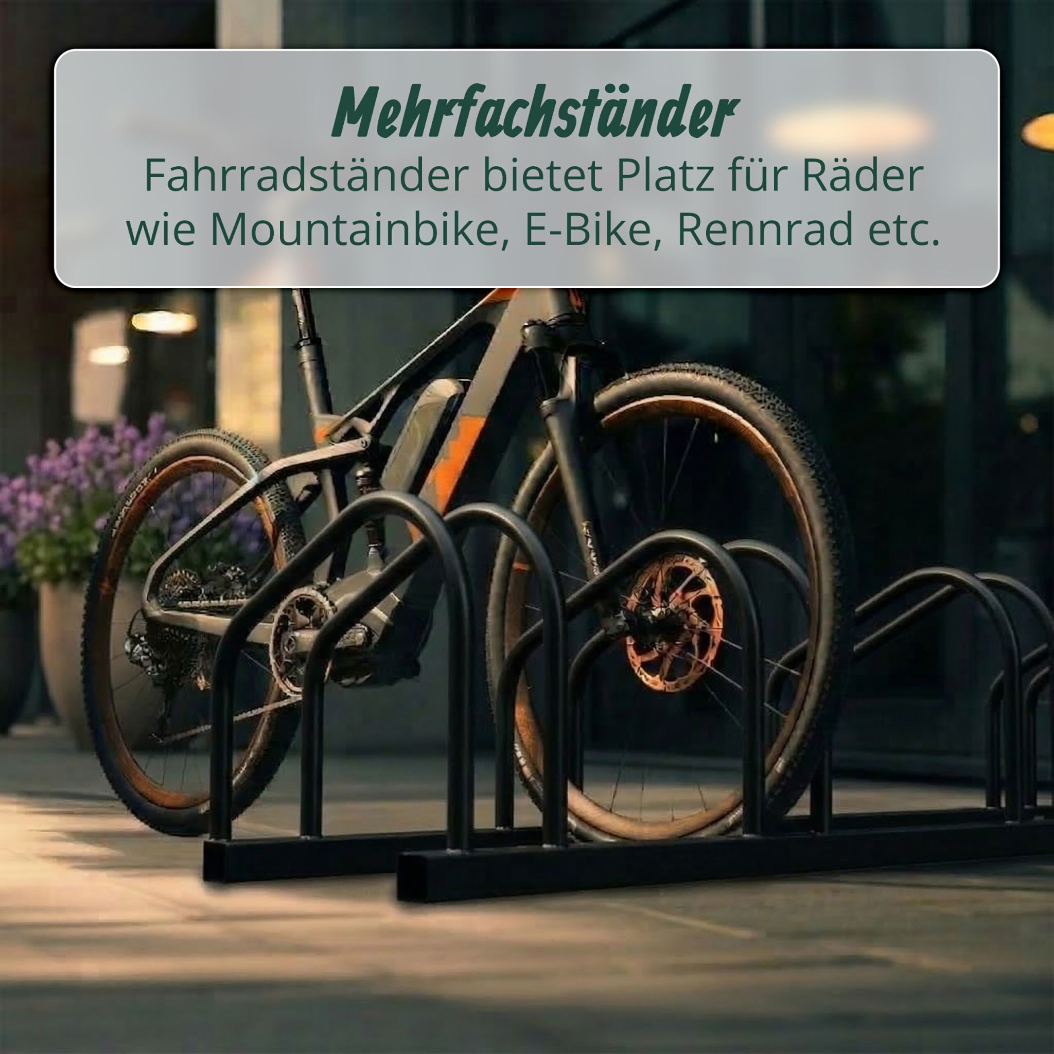 Fahrradständer für Boden und Wandmontage Schwarz von Relaxdays
