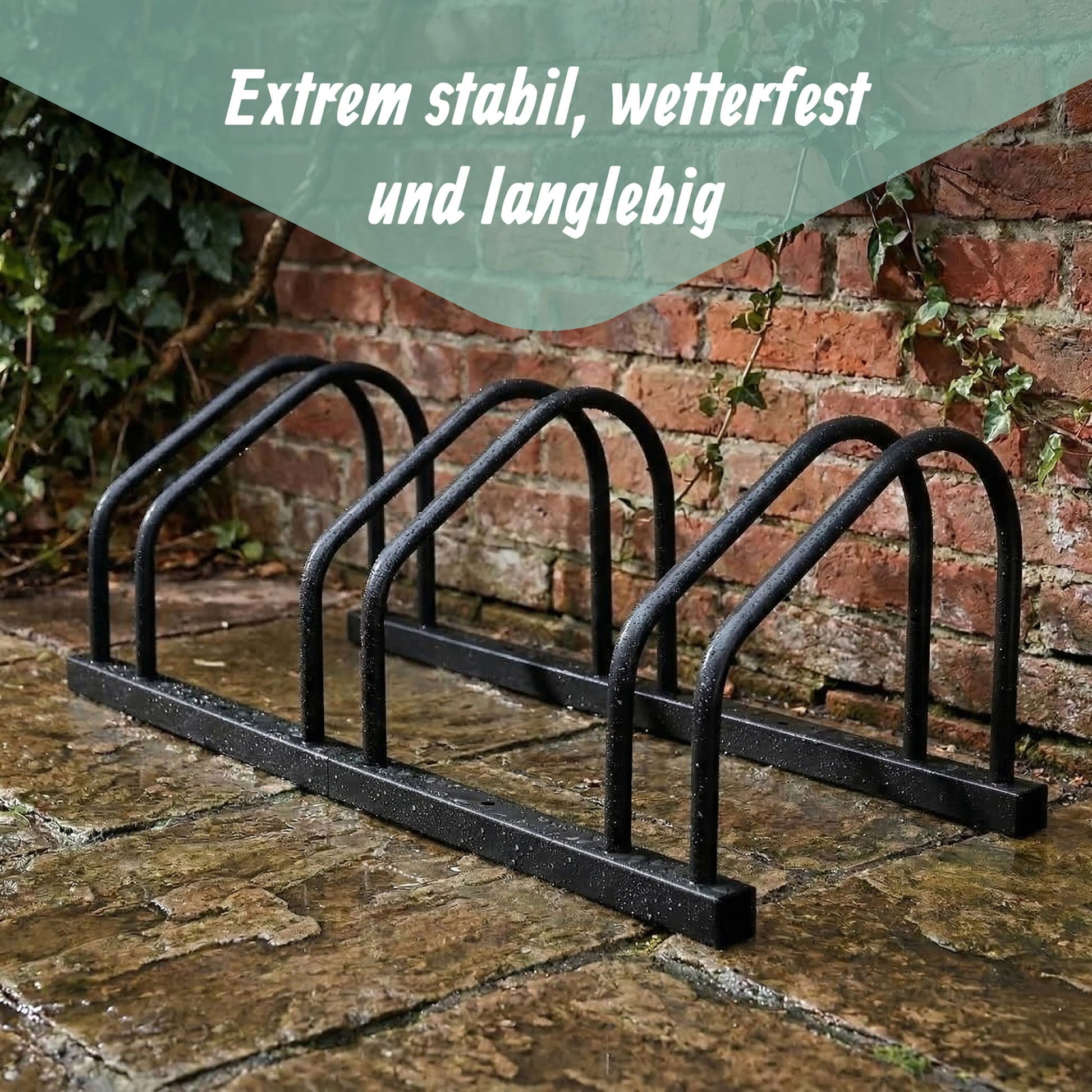 Fahrradständer für Boden und Wandmontage Schwarz von Relaxdays