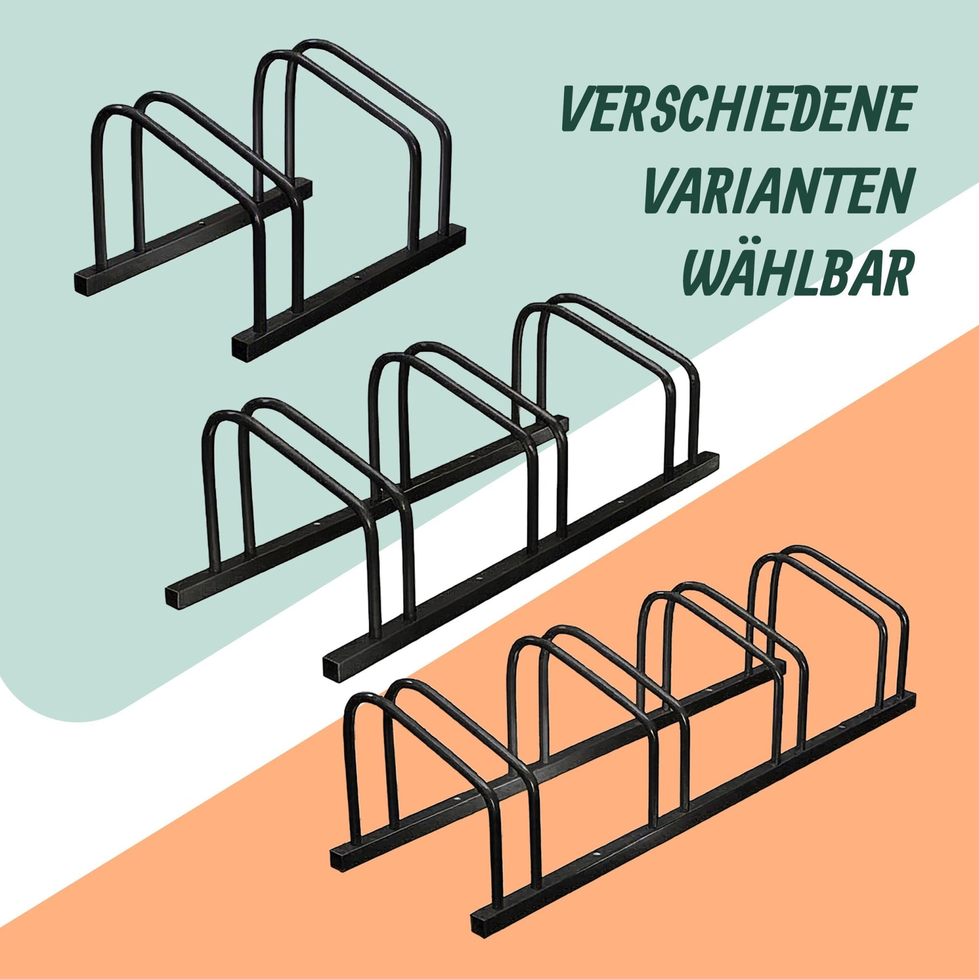 Fahrradständer für Boden und Wandmontage Schwarz von Relaxdays