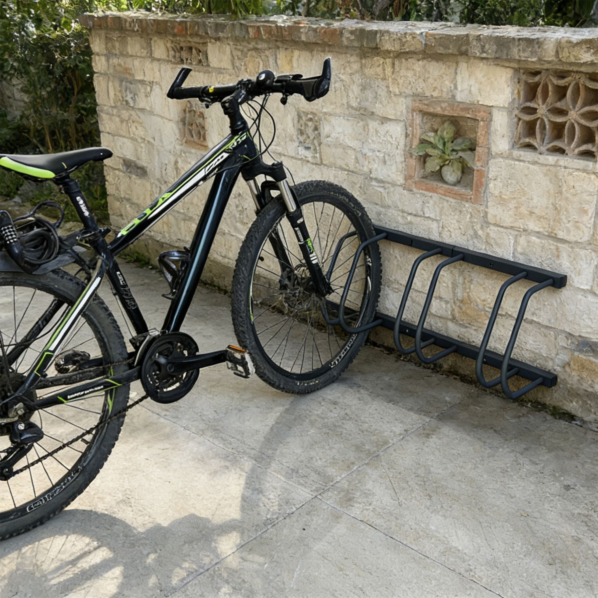 Fahrradständer für Boden und Wandmontage Anthrazit von Relaxdays