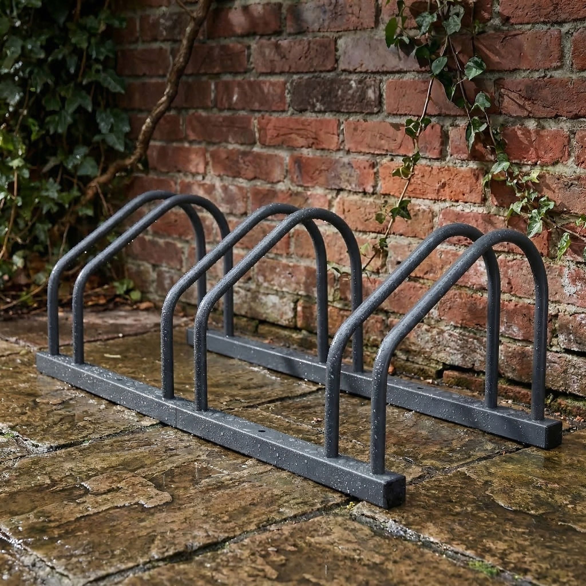 Fahrradständer für Boden und Wandmontage Anthrazit von Relaxdays
