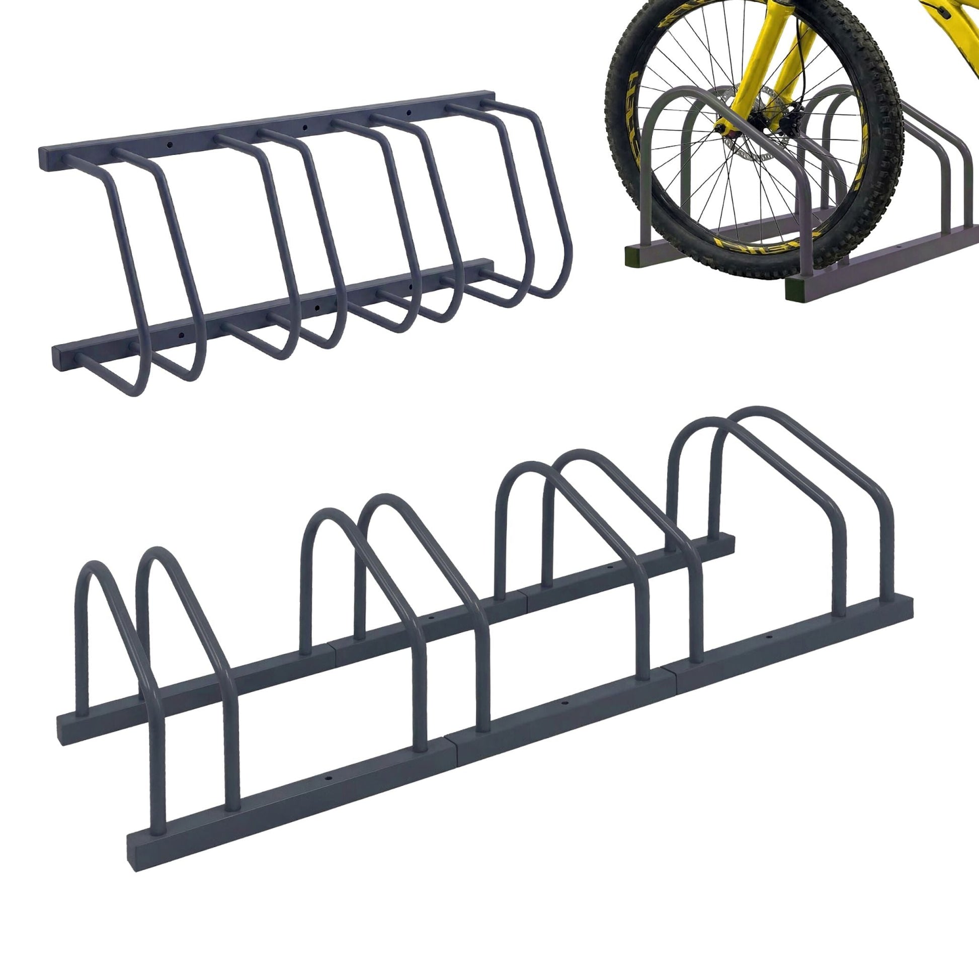 Fahrradständer für Boden und Wandmontage Anthrazit von Relaxdays